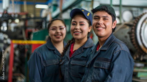 Group portrait of factory workers