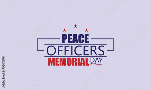 Remembering the Brave Creative Text Illustration for Peace Officers Memorial Day