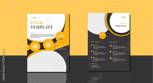 Corporate Business Conference poster and flyer design layout template in A4 size. Professional business poster design for agency workshop and online learning. Business Conference flyer design layout 