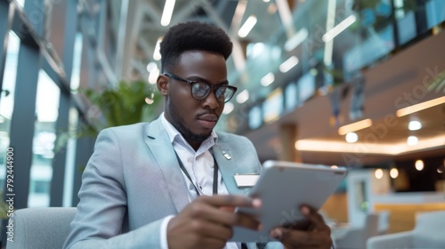 Professional Man with Digital Tablet photo