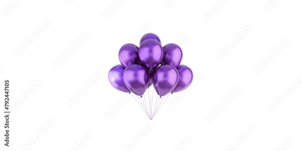 violet balloons bunch for birthday party or other events isolated on white background violet balloons bunch for birthday party or other events isolated on white background