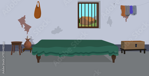 Indian Village house Indoor background design | poor home inside design | Indian village background | mud house interior design  | Village room inside vector artwork