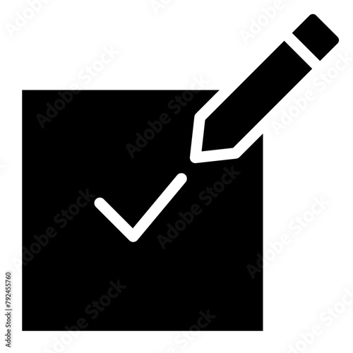 pencil with checkmark icon
