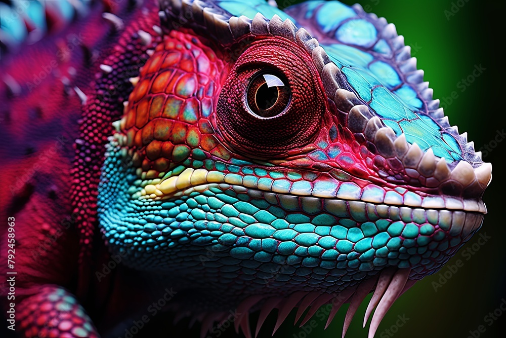 Obraz premium Chameleon Color Shift Liquid Crystal Display Backgrounds Collection