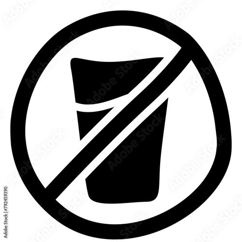 No Drink Glyph Icon
