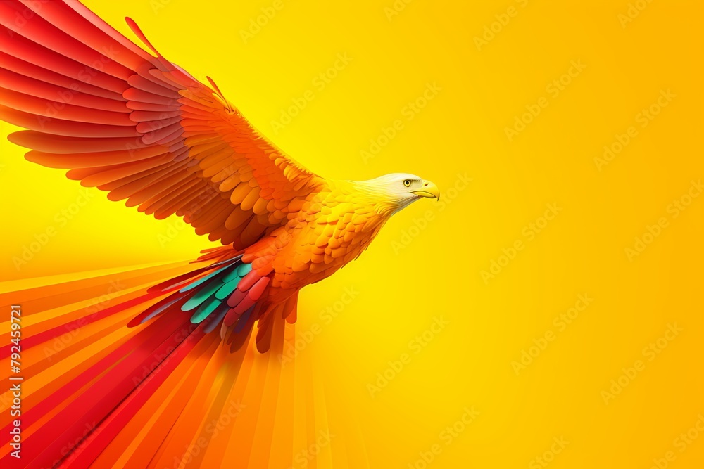 Fototapeta premium Sunny Yellows: Digital Spectrum Brand Logos for Food Chain Branding