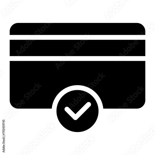 credit card with checkmark icon