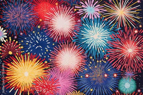 Firework Sparkle Event Posters and Bonfire Night Commemorative Prints Collection