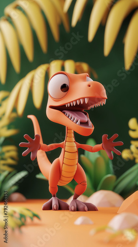 Velociraptor - A carnivorous dinosaur with sharp claws and high speed, perfect for portraying an intelligent and cunning character. 3D