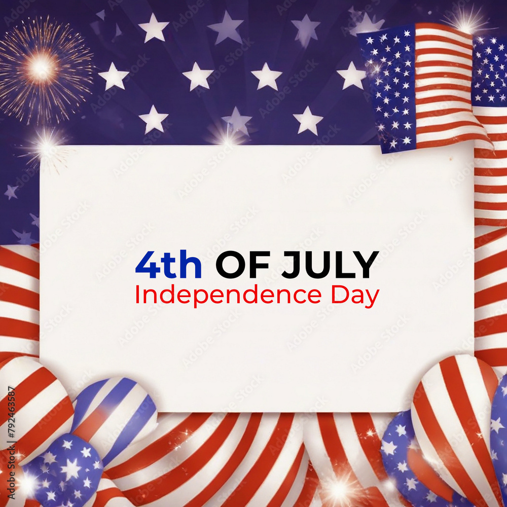 Obraz premium Fourth of july independence day background