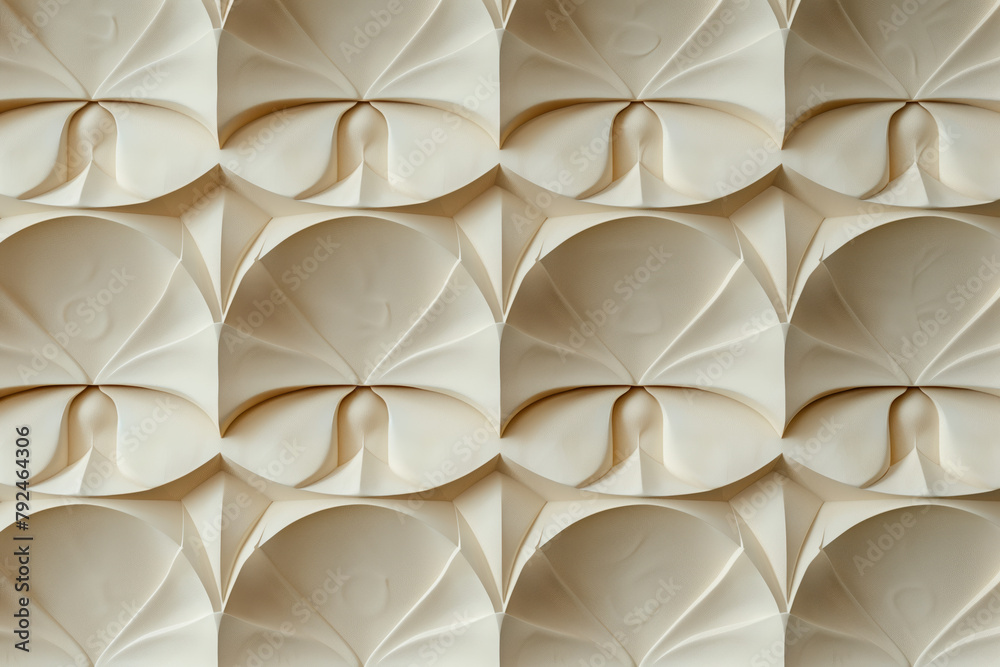 Sophisticated abstract 3d pattern. Japanese and Scandinavian style. Art deco. Background image. Created with Generative AI technology.
