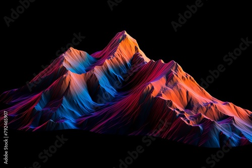 Majestic Mountain Gradient Display: Digital Elevation Model Inspiration