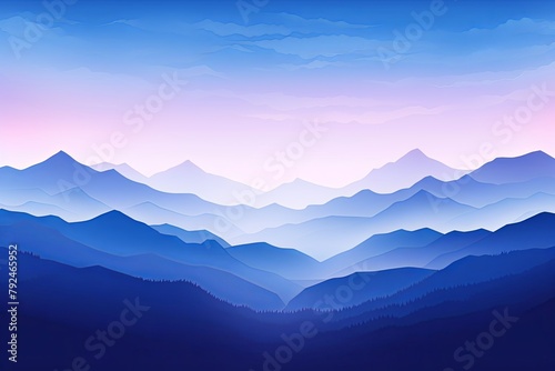 Majestic Mountain Gradient Inspirations: Geographic Elevation Web Banner Bliss © Michael