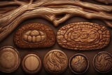 Wood Carving Art Web Stories: Rustic Woodgrain Web Assets Showcase