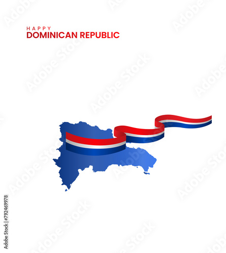 Happy Independence Day Dominican Republic, 3d Illustration