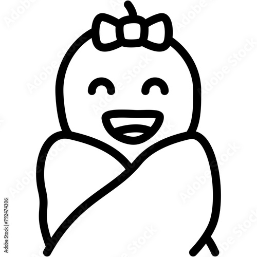 Baby Girl Laugh Icon