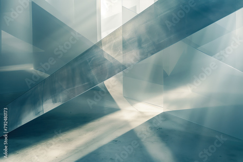 Abstract background with reflections and caustics. Hi-tech. Futuristic background image. Created with Generative AI technology.
