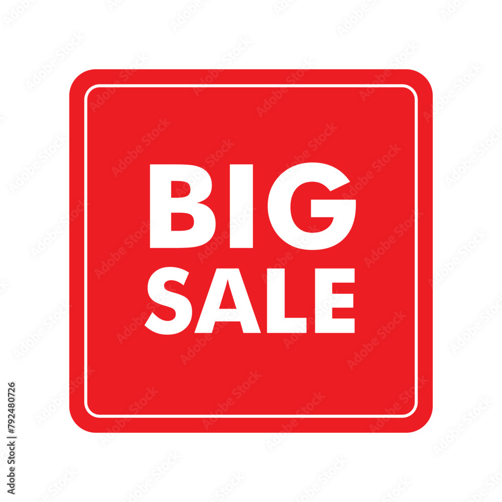 Red Big sale discount badge promo sign special offer special price square badge Red Big sale discount badge promo sign special offer special price square badge