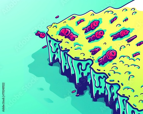 A swarm of sugarfueled bacteria, wielding microscopic laser cannons, blasted holes in a row of teeth, leaving a battlefield of blackened craters photo