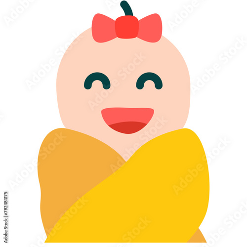 Baby Girl Laugh Icon