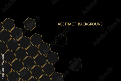 Black vector background. Abstract modern background. Gradient Vector Background. (ID: 792486126)