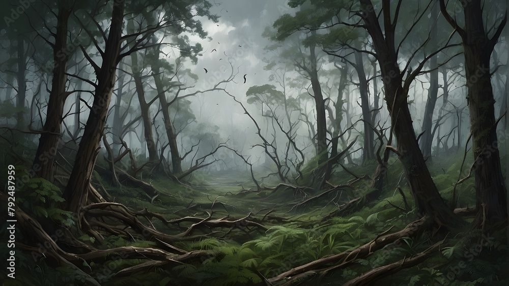 fog in the forest 