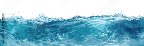 Vector Sea Water Surface Texture, Isolated on Transparent Background. PNG Cutout or Clipping Path Included. photo