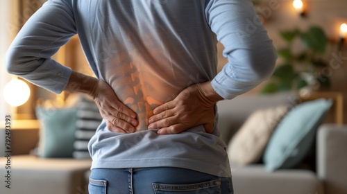 Individual with Lower Back Pain and Spinal Health Concern