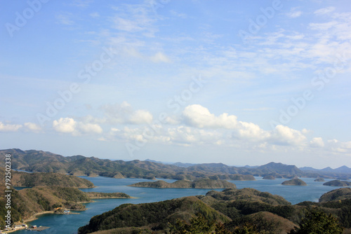 March 22, 2024: Tsushima Island Travel Eboshidake Observation Deck, Tsushima Island, Nagasaki Prefecture, Japan