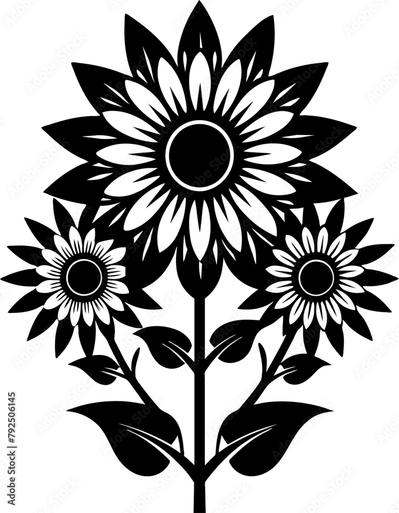 Golden boho style elements, golden mystic boho sunflowers design Golden boho style elements, golden mystic boho sunflowers design