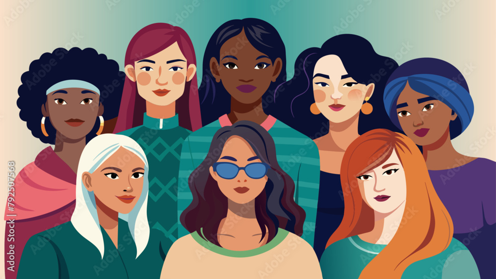 group of woman in diversity group of woman in diversity