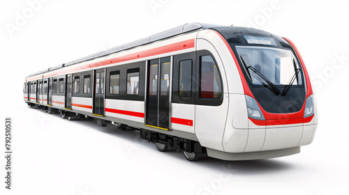 new, modern, futuristic metro, for public transportation, isolated on a clear white background