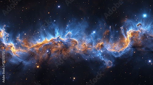 Experience the Sheer Grandeur of the Milky Way Through Detailed and Stunning Imagery. Abstract cosmos background.