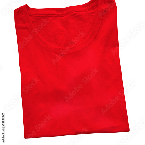 Make your design process faster and more beautiful with this Folded View Gorgeous Female T Shirt MockUp In True Red Color.