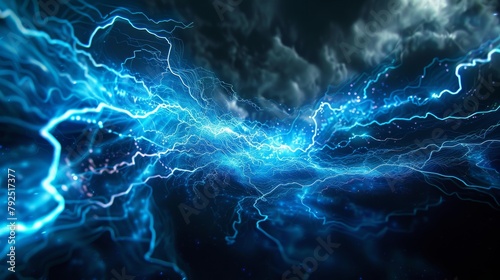 background with lightning, Generative Ai photo