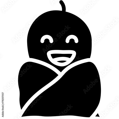 Baby Boy Laugh Glyph Icon