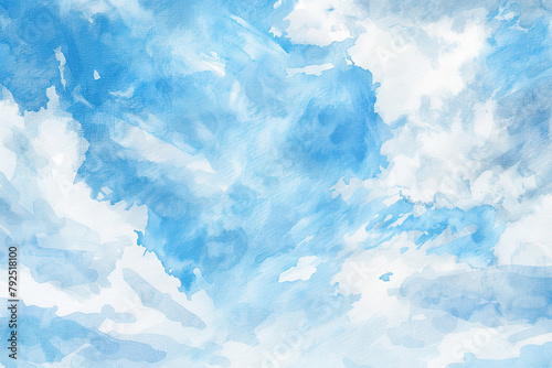 cloudy sky watercolor background