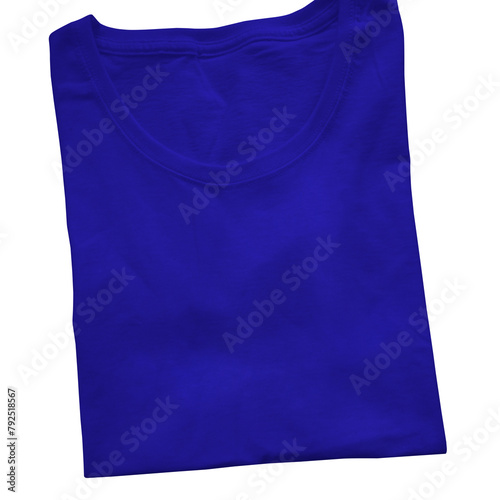 Make your design process faster and more beautiful with this Folded View Gorgeous Female T Shirt MockUp In Blue Storm Color.