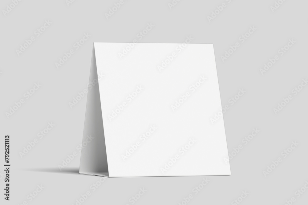 Realistic Table Tent Illustration for Mockup. 3D Render.