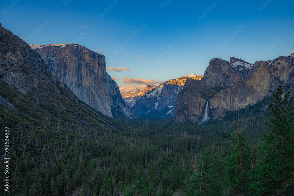 Sunset landscape in Yosemite National Park, California. Sunset landscape in Yosemite National Park, California.