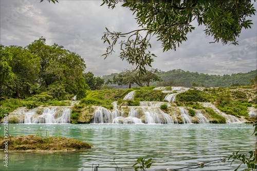 Beautiful waterfall wadi darbat ghaday oman photo