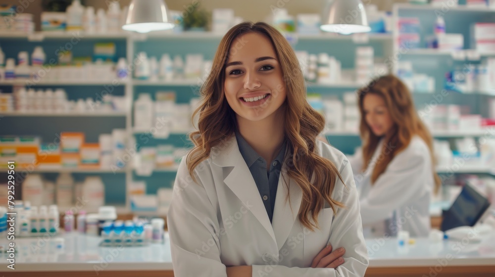 A Smiling Female Pharmacist