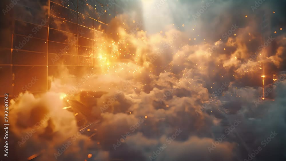 abstract light and smoke intro title background Animation video footage motion graphic