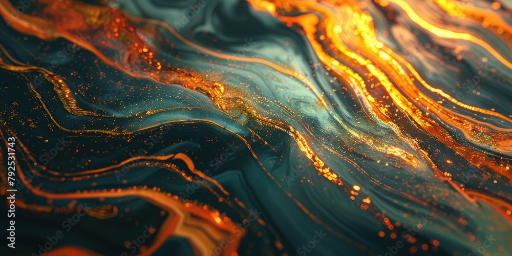 Obraz premium opal and gold abstract background texture. Vibrant Marble with Natural Luxurious Marble and Gold Powder Swirls