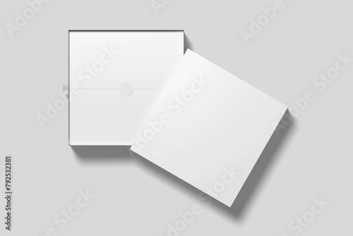 Realistic Sliding Gift Box Illustration for Mockup. 3D Render.