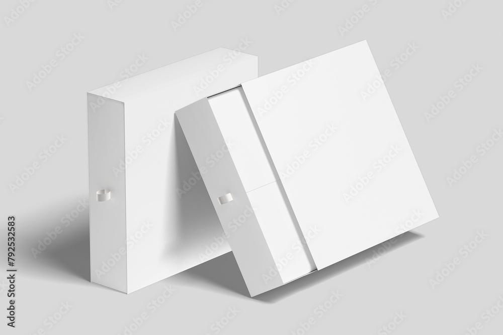 Realistic Sliding Gift Box Illustration for Mockup. 3D Render.