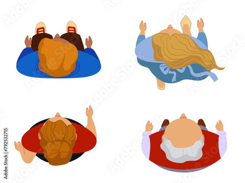 Men Holding Painful Injuries Vector