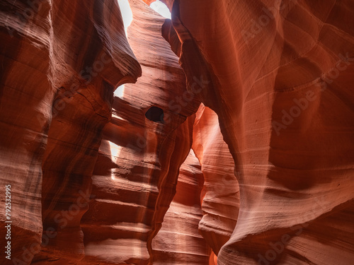 Inside view of the landscape in Antelope Canyon, Page, Arizona.