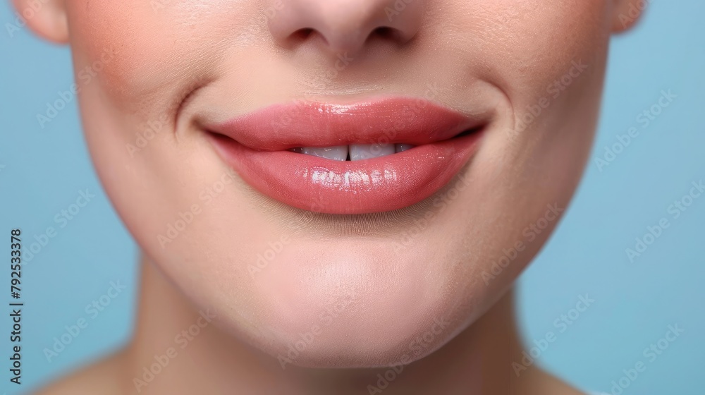 patient undergoing lip lift surgery to reduce the appearance of a gummy smile, with the surgeon lifting and reshaping the upper lip for a more balanced smile line.