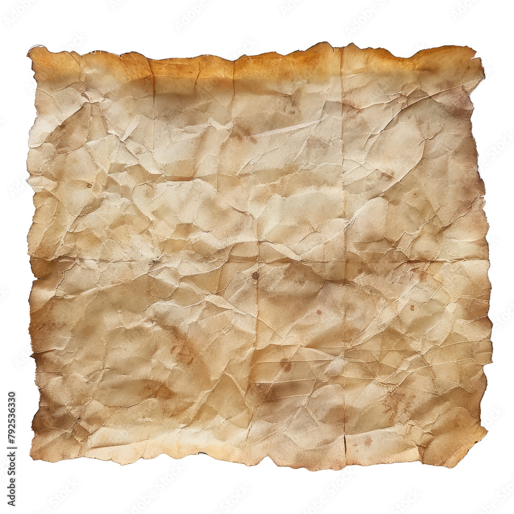 Fototapeta premium brown grunge paper on Transparent Background